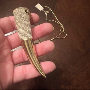 Michael Kors golden horn necklace. NWT